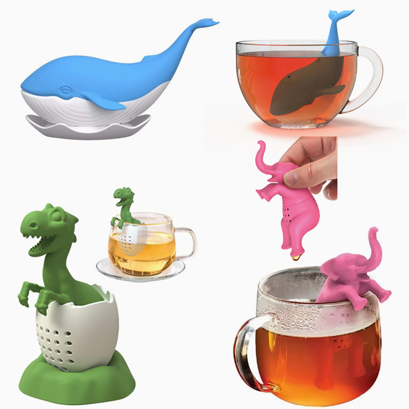 Nettle Leaf Tea - Çay Demlik Silikon çay süzgeci Siyah