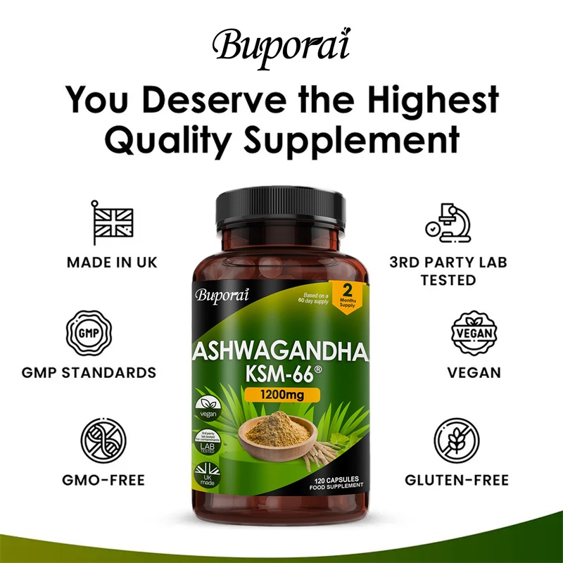 Ashwagandha KSM-66 1200mg - Ba - Tulsi Holy Basil incelemesi ve fiyatı
